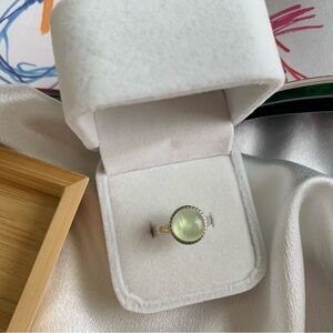 Brand new prehnite stone ring
